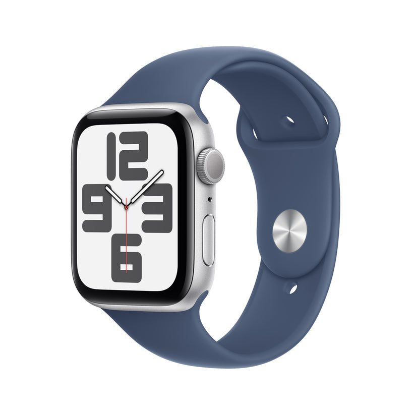 Apple Watch SE GPS 40mm Silver Aluminium Case with Denim Sport