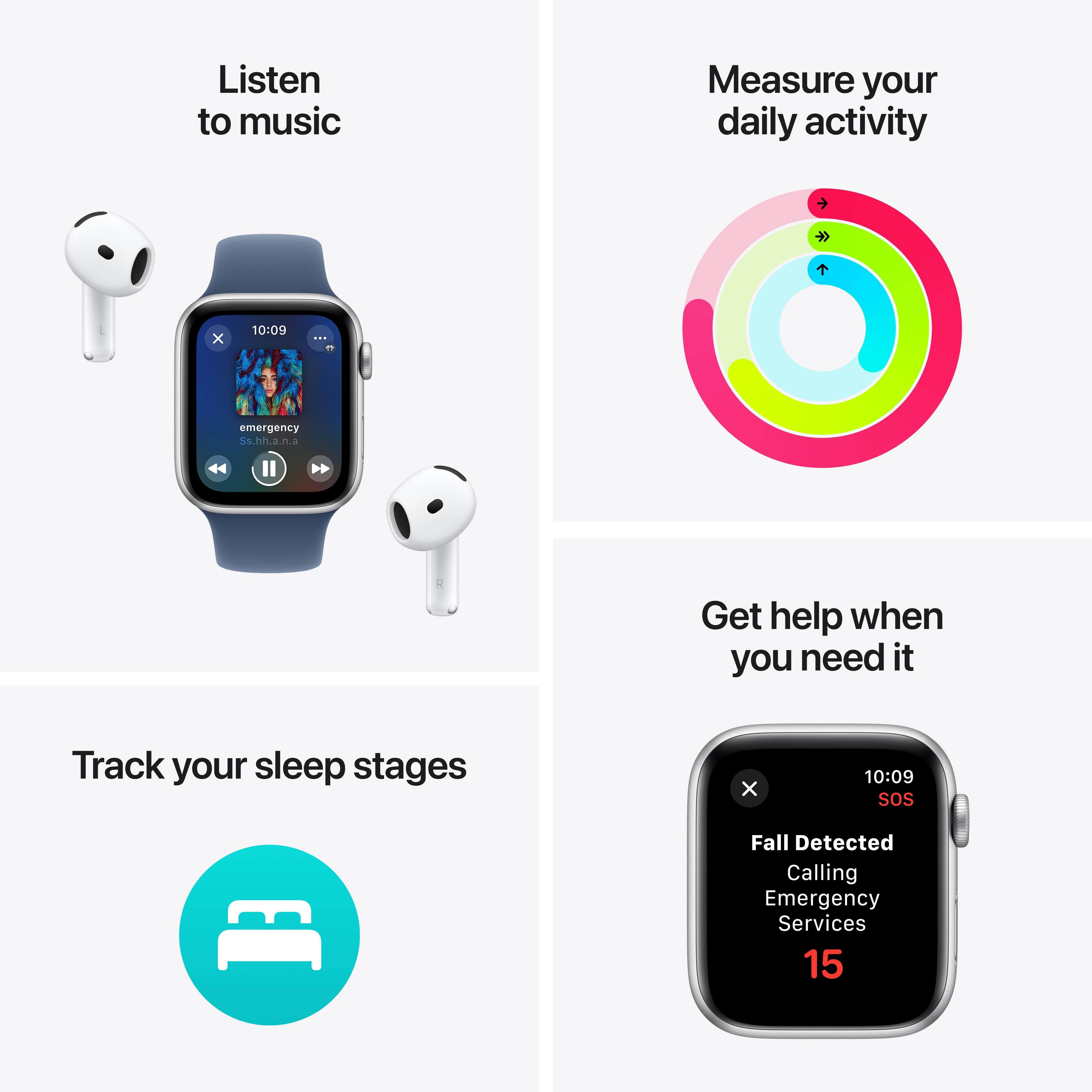 2024 Apple Watch SE GPS 40mm Starlight Aluminium Case with