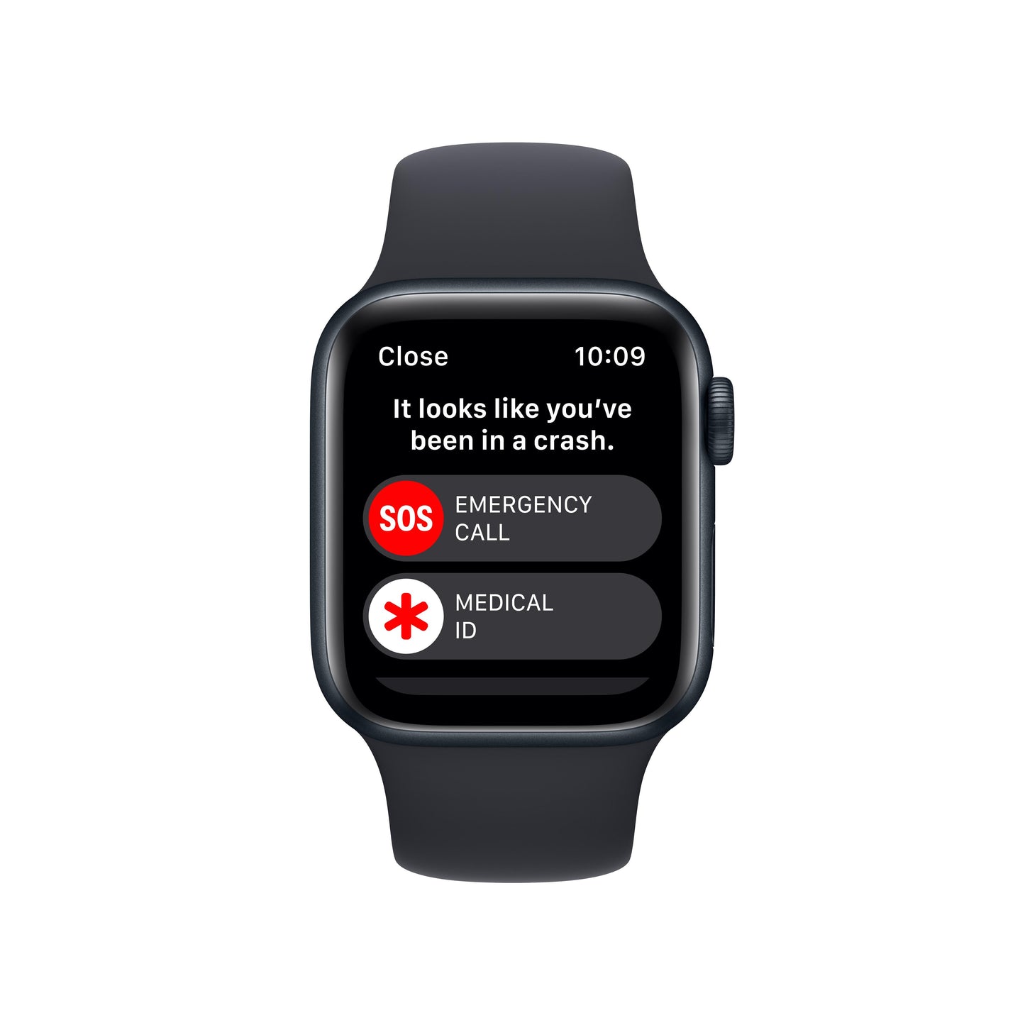 ساعة Apple Watch SE GPS 40 مم، إطار من الألمنيوم اللون ميدنايت مع Loop رياضي ميدنايت - عادي