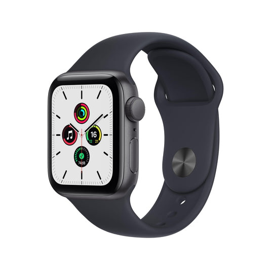 Apple Watch SE GPS, 40mm Space Gray Aluminum Case with Midnight Sport Band - Regular