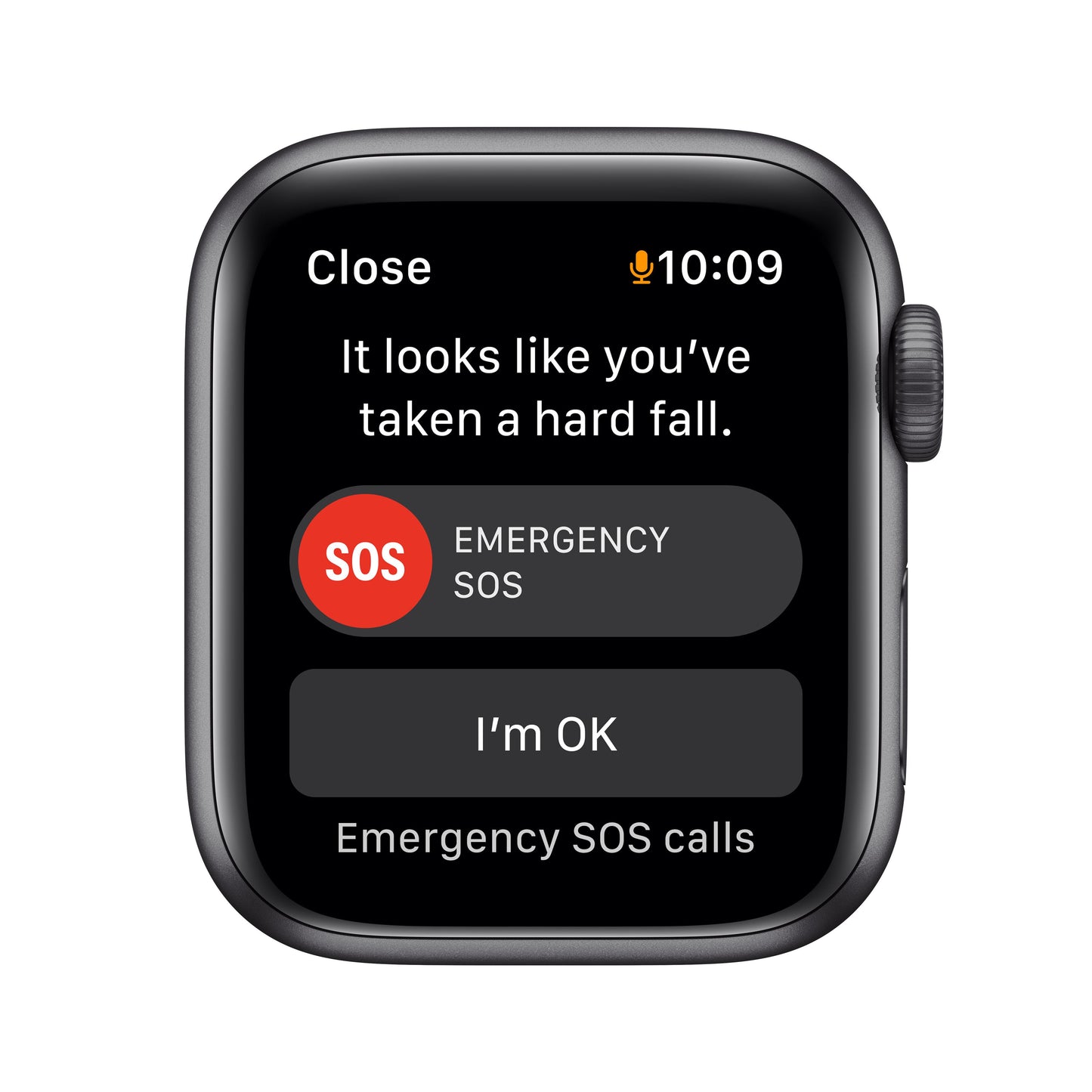 ساعة Apple Watch SE GPS، 40 مم، إطار من الألمنيوم الرمادي مع Loop رياضي ميدنايت - عادي