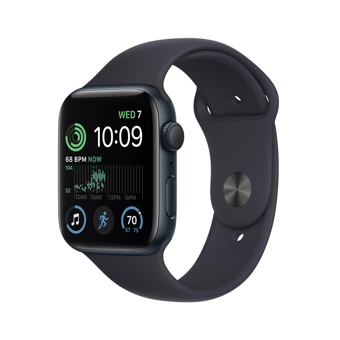 Apple Watch SE GPS 44mm Midnight Aluminum Case with Midnight Sport