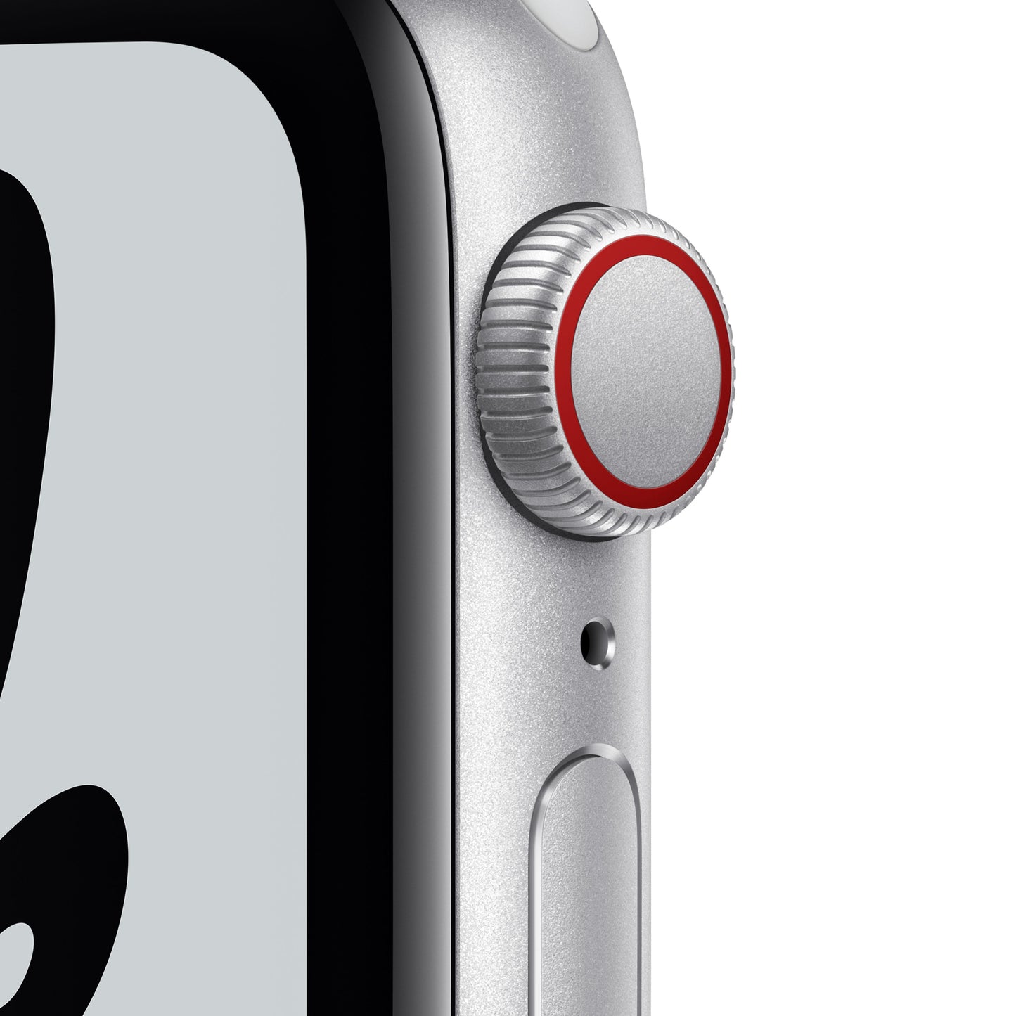 ساعة Apple Watch Nike SE GPS + شريحة ، 40 مم ، إطار من الألمنيوم الفضي مع Loop رياضي Nike بلاتينيوم / أسود - عادي