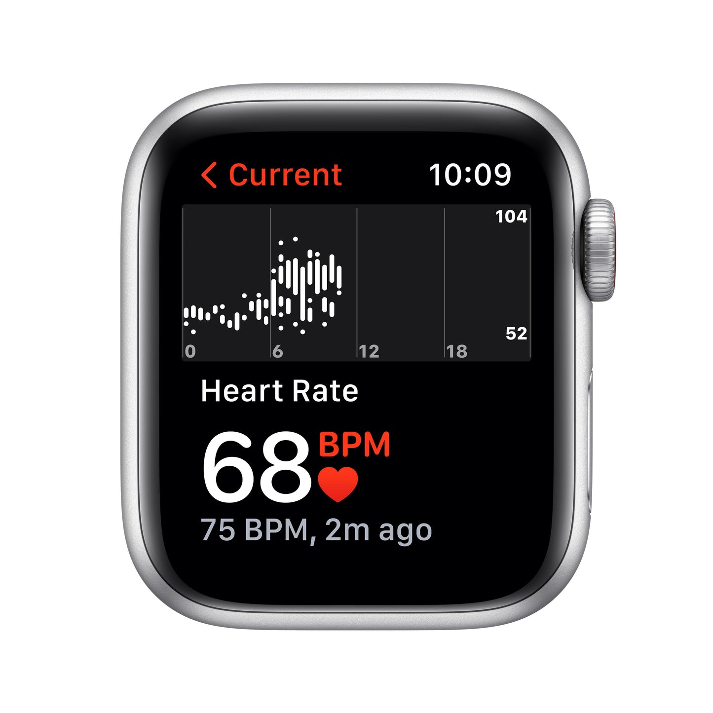 ساعة Apple Watch Nike SE GPS + شريحة ، 40 مم ، إطار من الألمنيوم الفضي مع Loop رياضي Nike بلاتينيوم / أسود - عادي