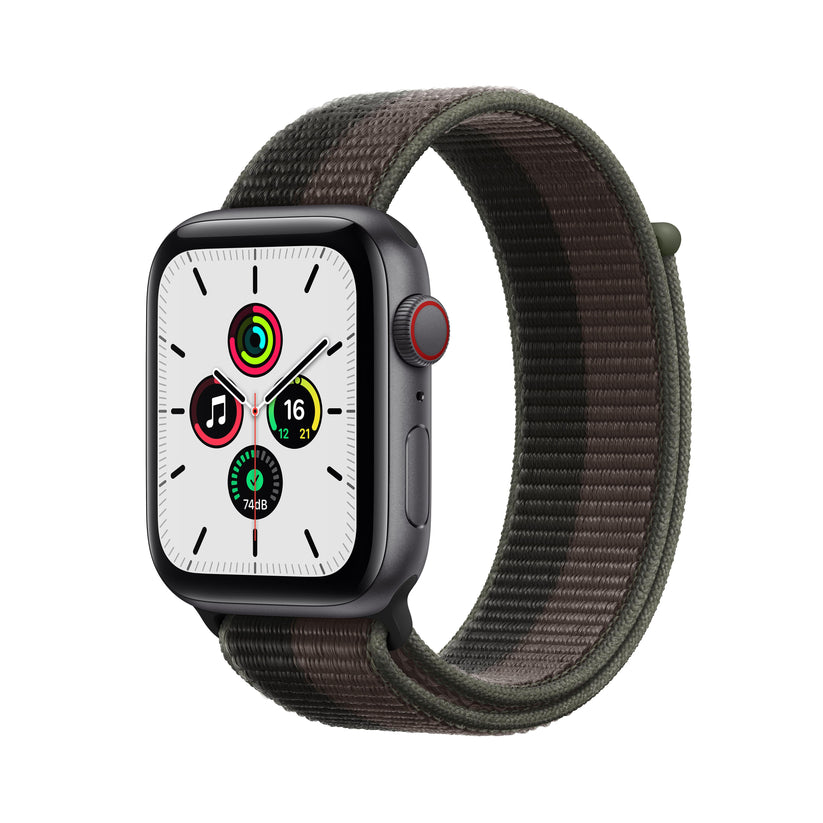 Apple Watch SE GPS + Cellular, 44mm Space Gray Aluminum Case with 