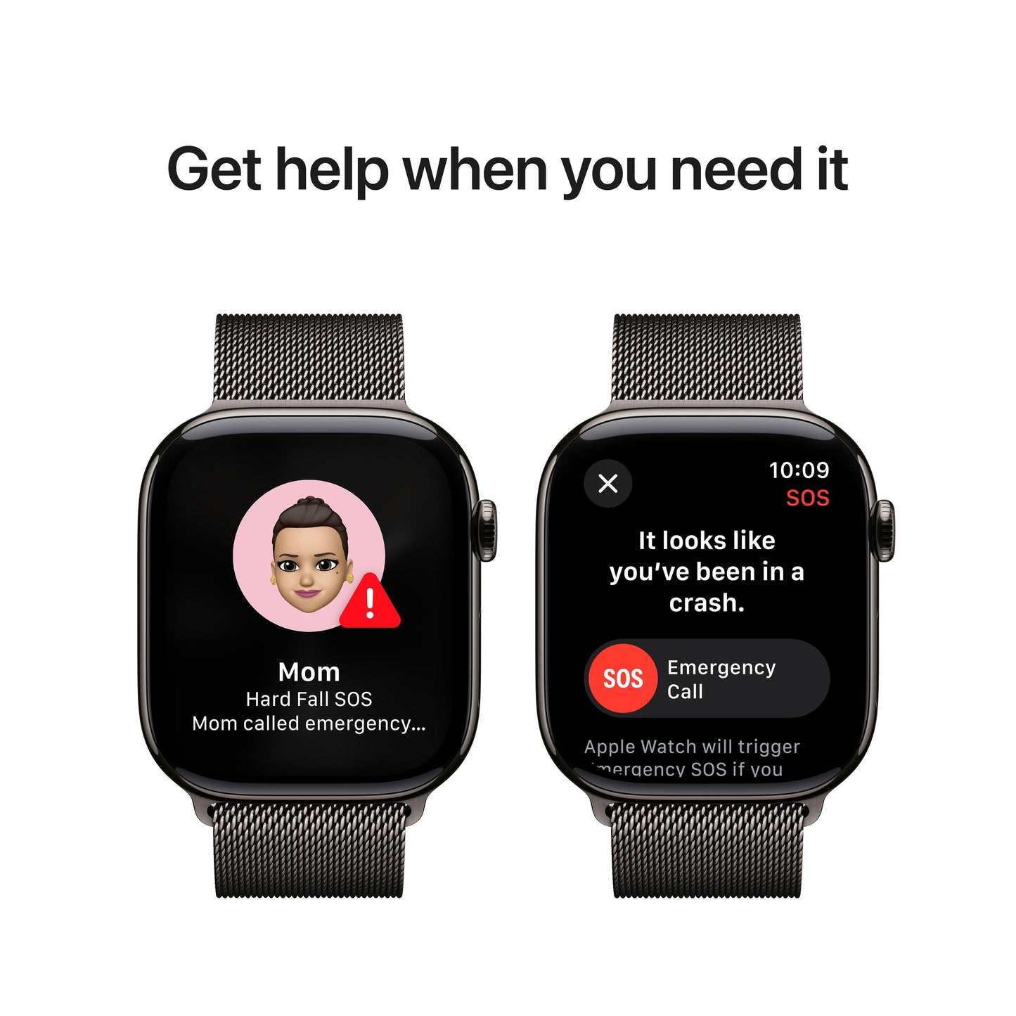 Apple Watch Series 10 GPS + Cellular 46mm Slate Titanium Case with Slate Milanese Loop - M/L