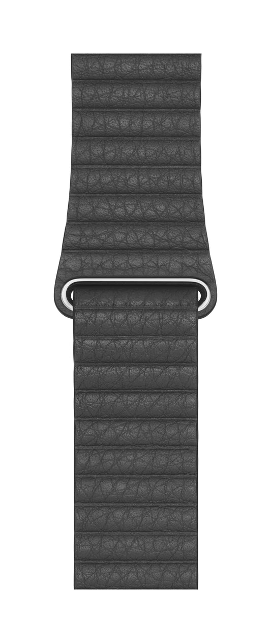44mm Black Leather Loop - Medium