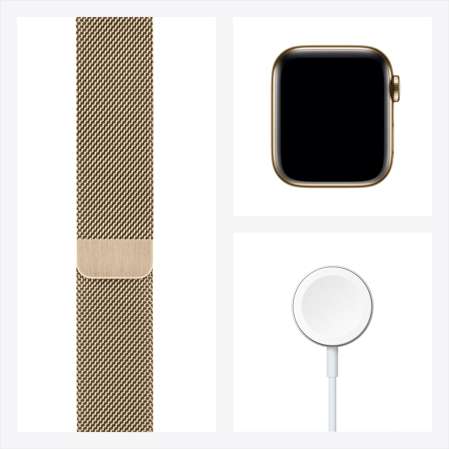 Apple Watch Series 6 Cellular 40mm Gold Stainless Steel Case with Gold Milanese Loop