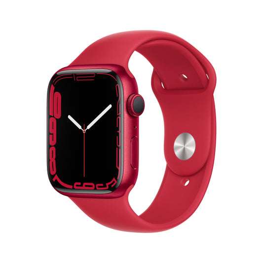 Apple Watch Series 7 GPS, 45mm (PRODUCT)RED Aluminium Case with (PRODUCT)RED Sport Band - Regular
