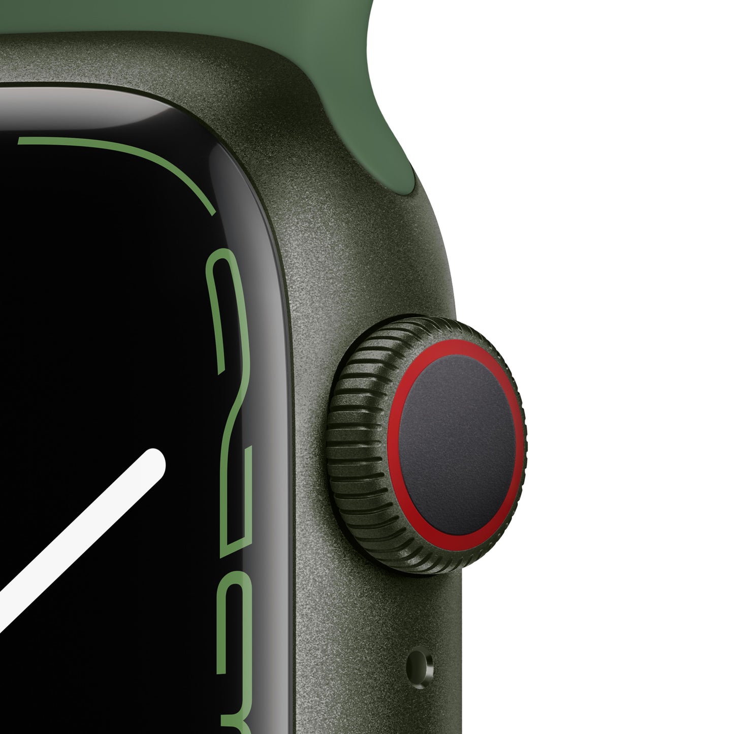 Apple Watch Series 7 GPS + Cellular, 41mm Green Aluminium Case with Clover Sport Band - Regular