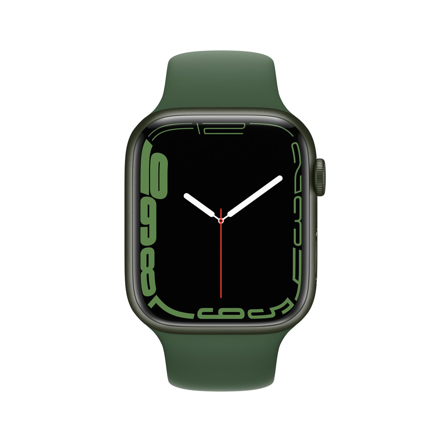 Apple Watch Series 7 GPS + Cellular, 45mm Green Aluminium Case with Clover Sport Band - Regular