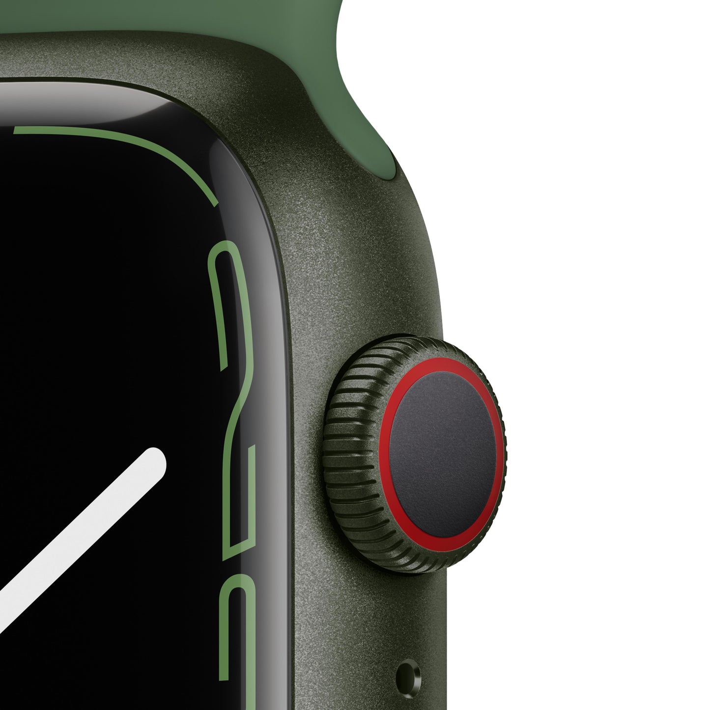 Apple Watch Series 7 GPS + Cellular, 45mm Green Aluminium Case with Clover Sport Band - Regular