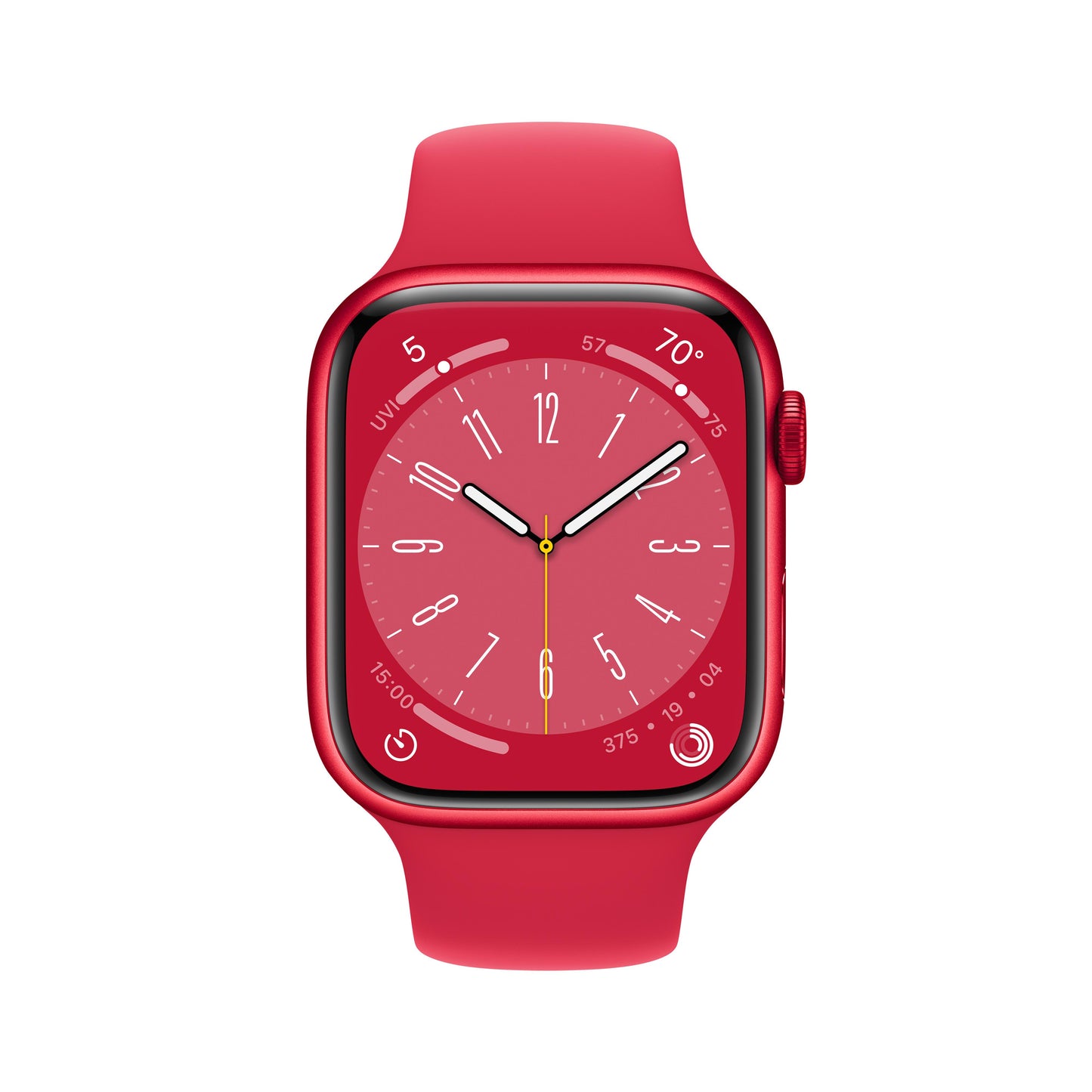 Apple Watch Series 8 GPS 45mm (PRODUCT)RED Aluminum Case with (PRODUCT)RED Sport Band - Regular
