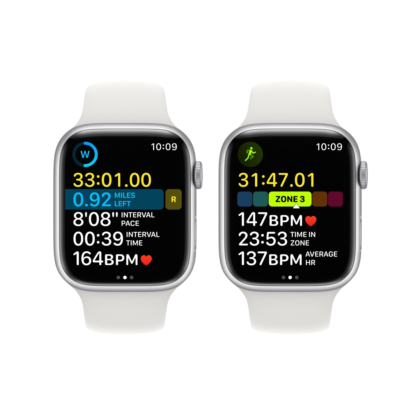 Apple Watch Series 8 GPS + Cellular 45mm Silver Aluminum Case with White Sport Band - Regular