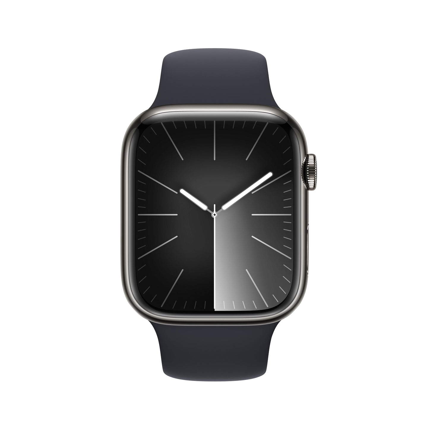 ألف – Cellular Series Case Stainless Watch 9 Apple 41mm Graphite + Aleph Steel GPS