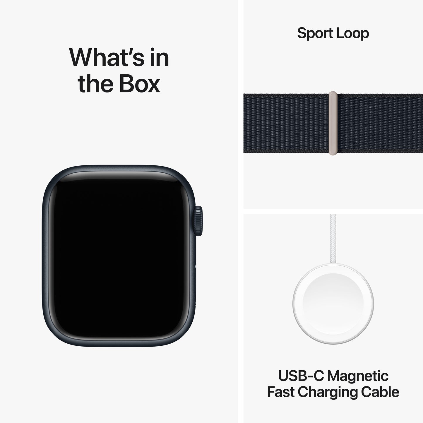 Apple Watch Series 9 GPS + Cellular 41mm Midnight Aluminium Case with Midnight Sport Loop