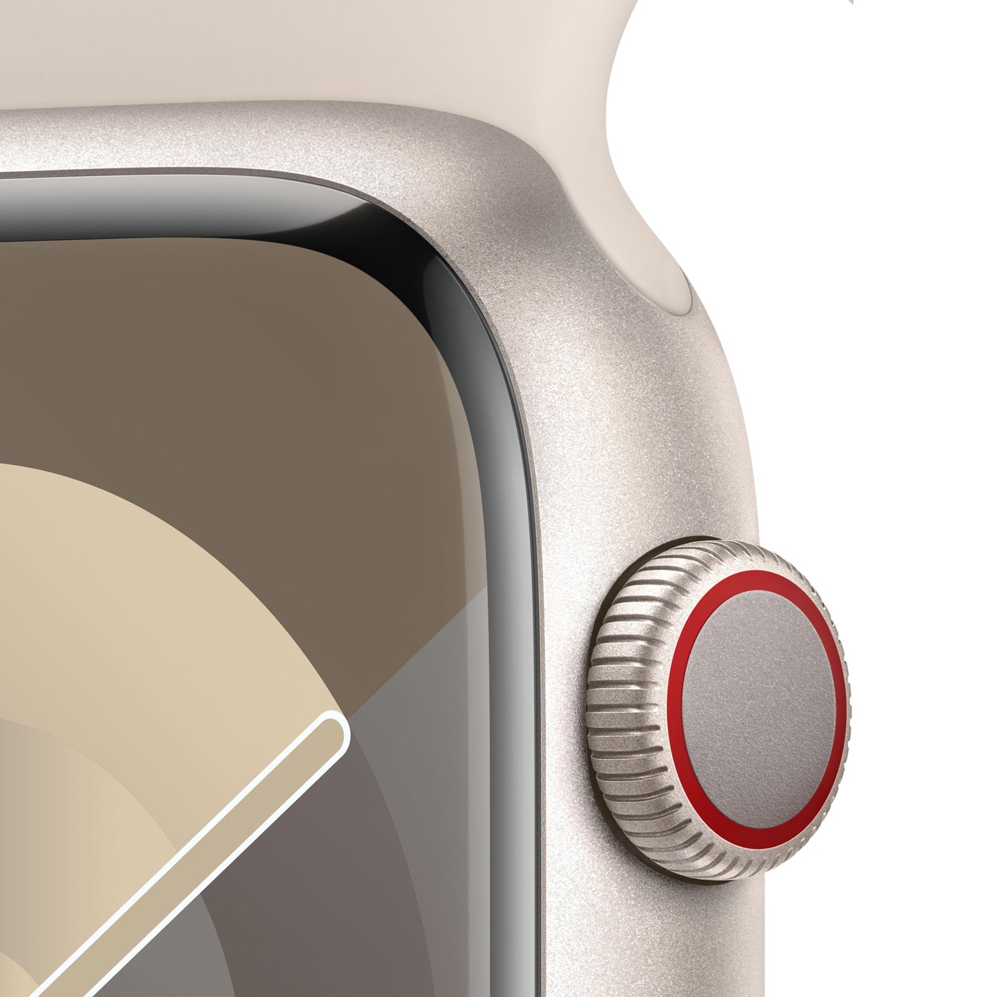 Apple Watch Series 9 GPS + Cellular 41mm Starlight Aluminium Case with Starlight Sport Band - S/M