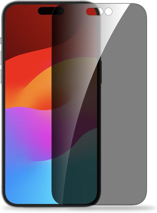 Baykron Screen Protector High Aluminium Tempered Glass 2 5D HD Privacy with applicator for iPhone 15 Pro