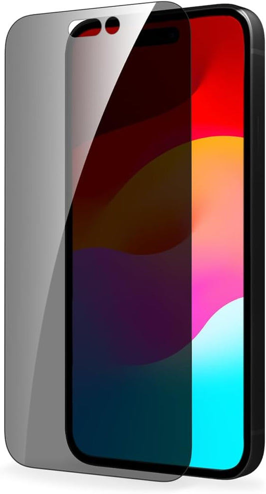 Baykron Screen Protector High Aluminium Tempered Glass 2 5D HD Privacy with applicator for iPhone 15 Pro