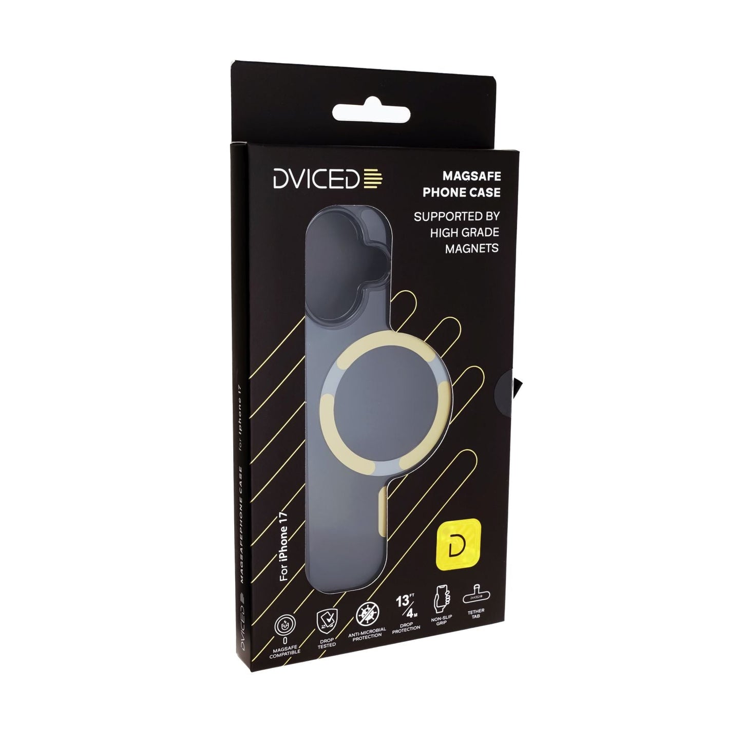 Dviced MagSafe iPhone 17 smoke Case - Gold