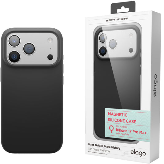 Elago Silicone Case with MagSafe for iPhone 17 Pro - Black