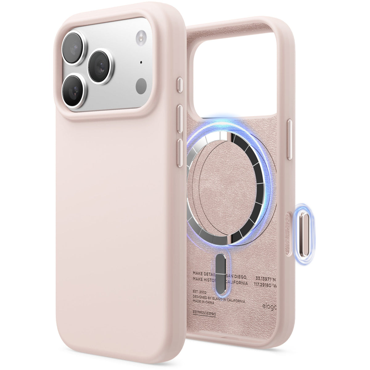 Elago Silicone Case with MagSafe for iPhone 17 Pro - Light Pink
