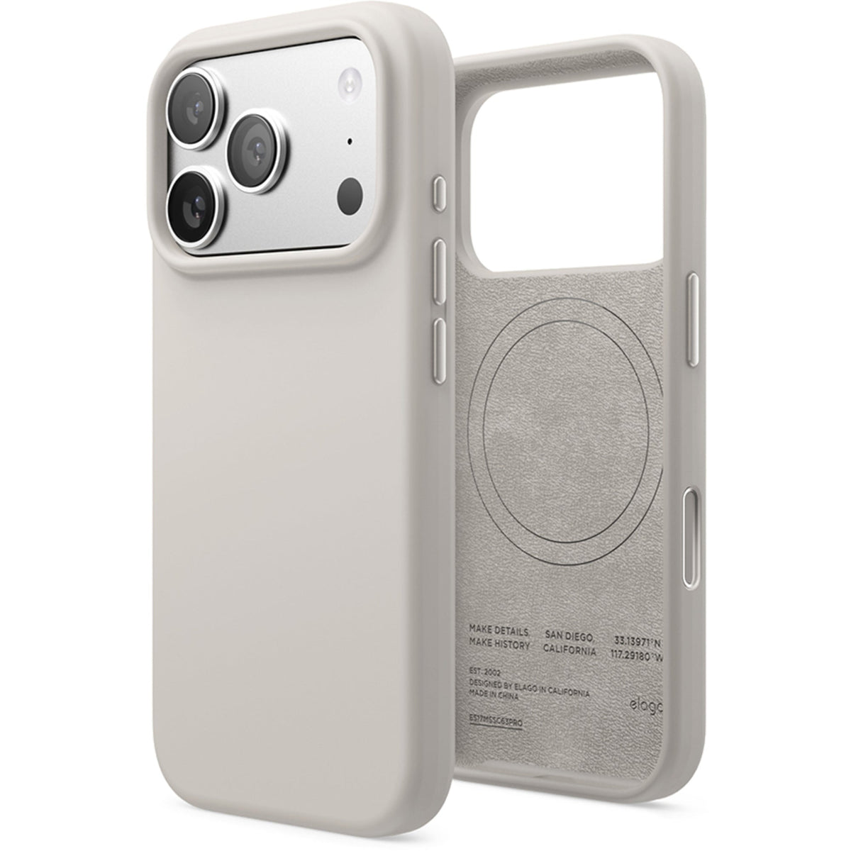 Elago Silicone Case with MagSafe for iPhone 17 Pro - Stone