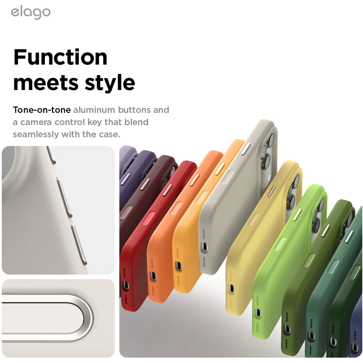 Elago Silicone Case with MagSafe for iPhone 17 Pro - Stone