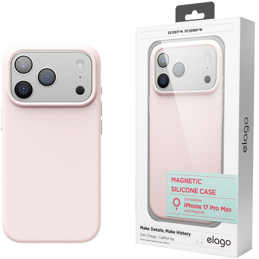 Elago Silicone Case with MagSafe for iPhone 17 Pro Max - Light Pink