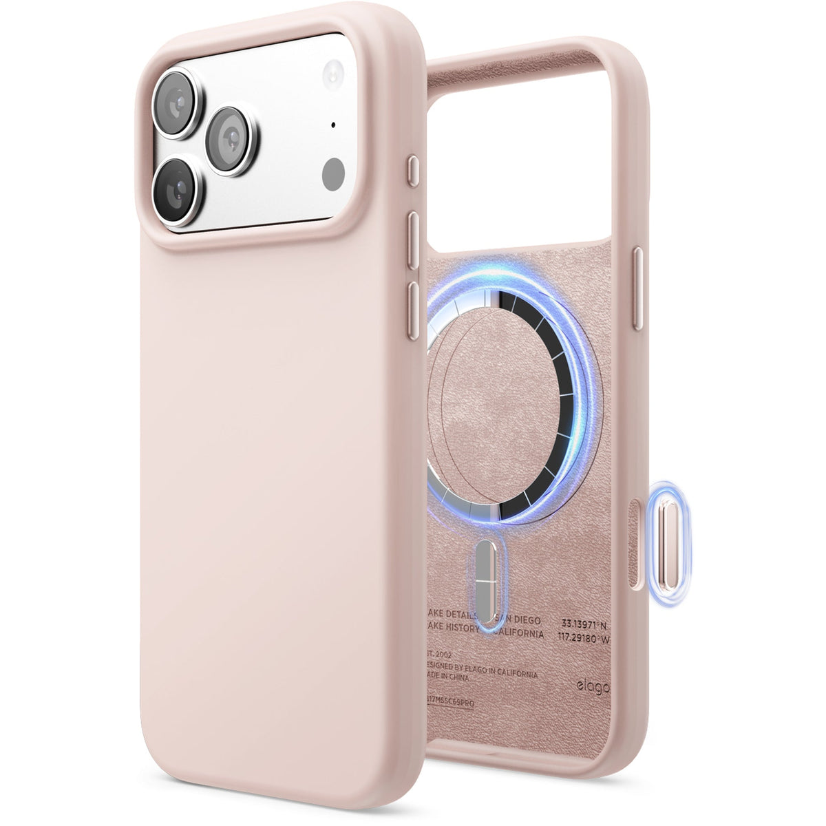 Elago Silicone Case with MagSafe for iPhone 17 Pro Max - Light Pink