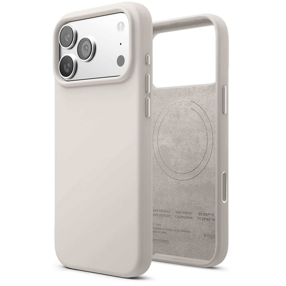 Elago Silicone Case with MagSafe for iPhone 17 Pro Max - Stone