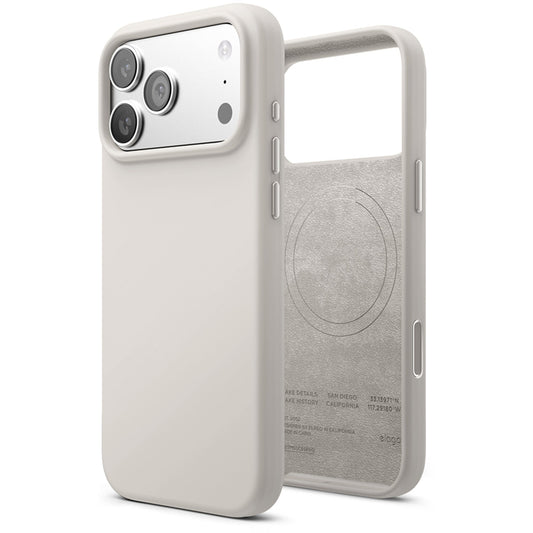 Elago Silicone Case with MagSafe for iPhone 17 Pro Max - Stone