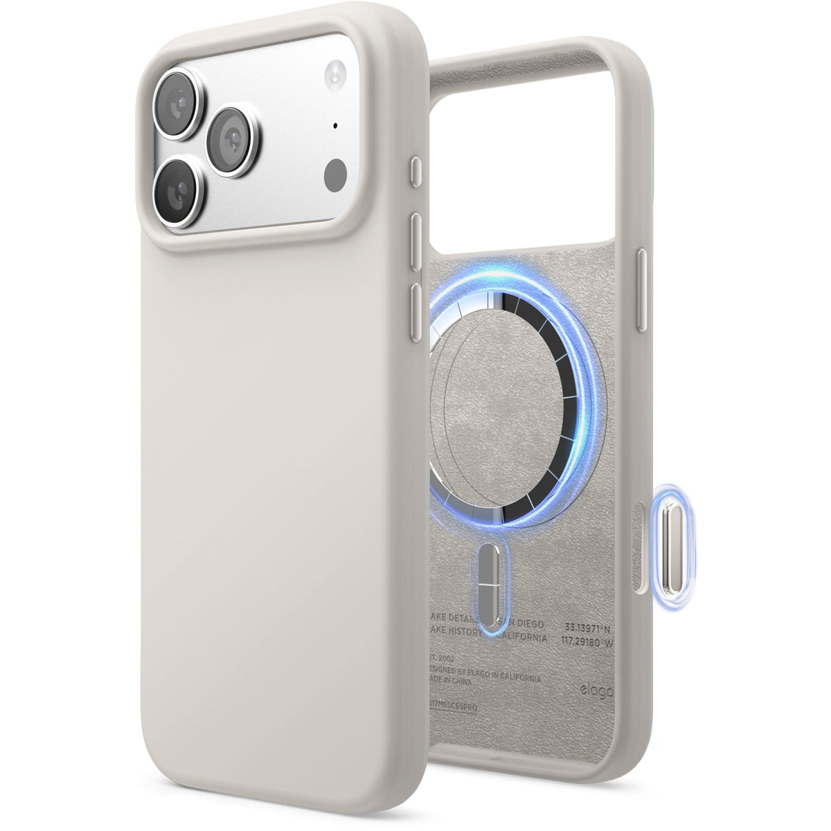 Elago Silicone Case with MagSafe for iPhone 17 Pro Max - Stone