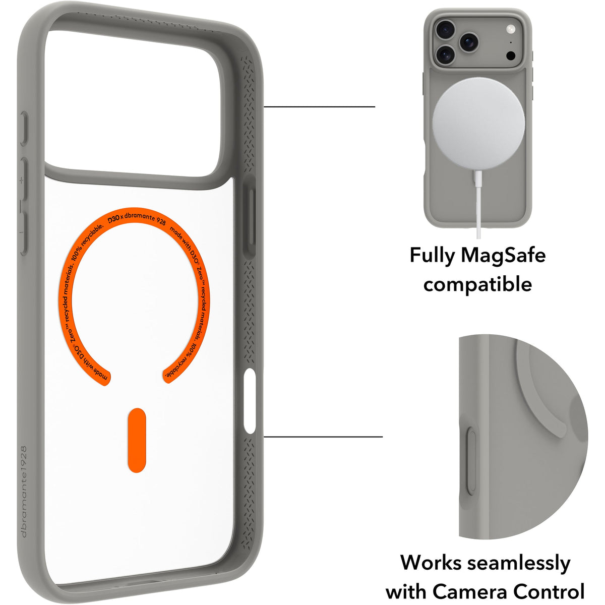 Dbramante Grenen Ultra D3O Case with MagSafe for iPhone 18 Pro Max / iPhone 17 Pro Max - White
