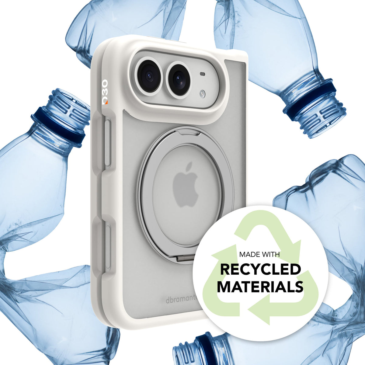 Dbramante Grenen Ultra D3O Kickstand Case with MagSafe for iPhone Duo - White