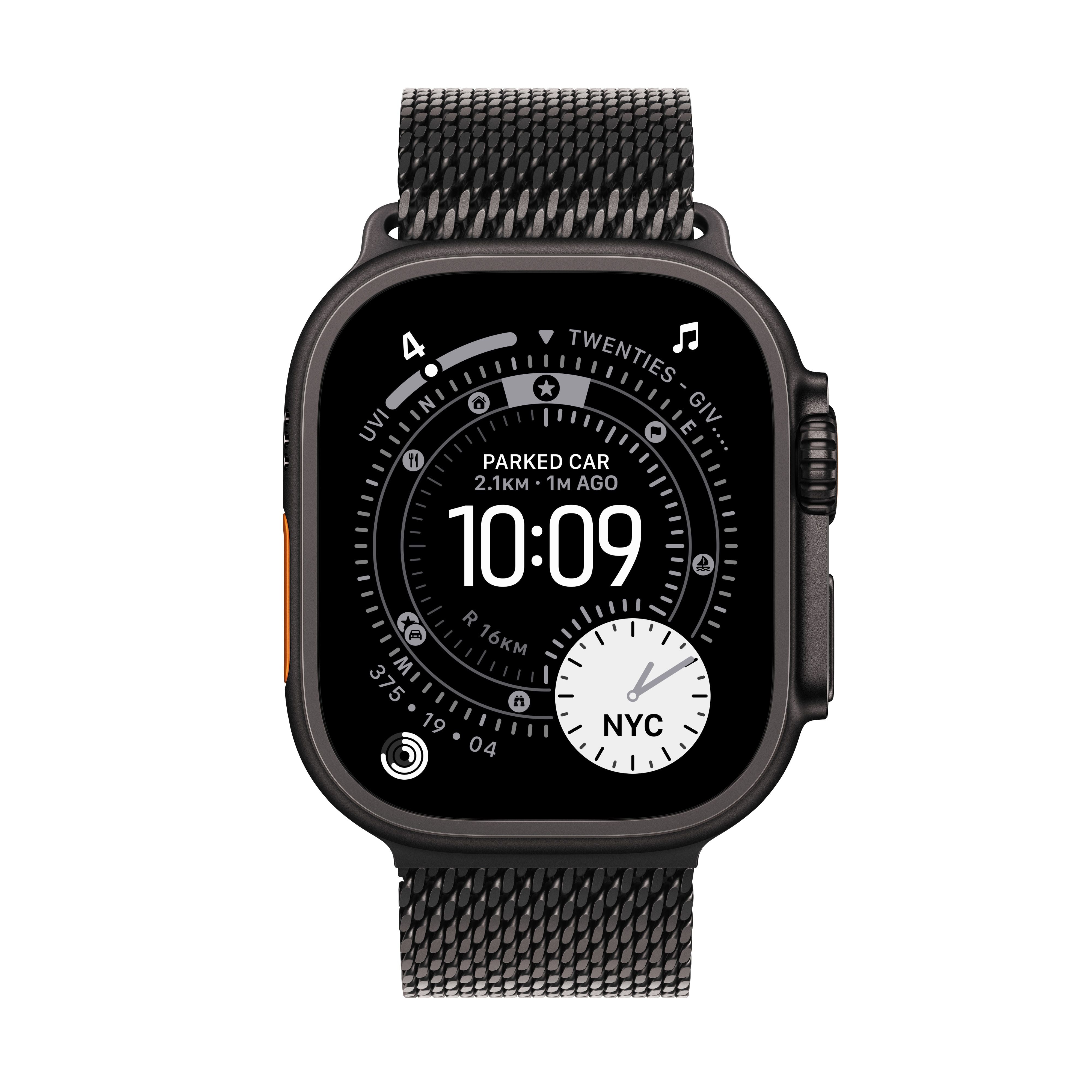 Apple Watch Ultra 3 GPS + Cellular 49mm Black Titanium Case with Apple Watch Ultra 3 GPS + Cellular 49mm Black Titanium Case with