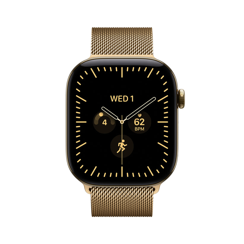 Apple Watch Series 12 Radiant Gold Titanium Milanese Loop