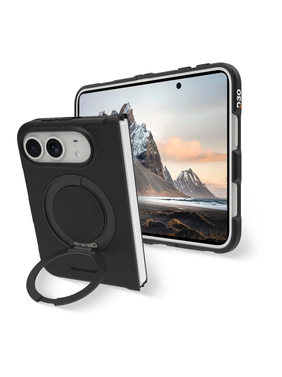 Dbramante Iceland Ultra D3O Kickstand Case with MagSafe for iPhone Duo - Black