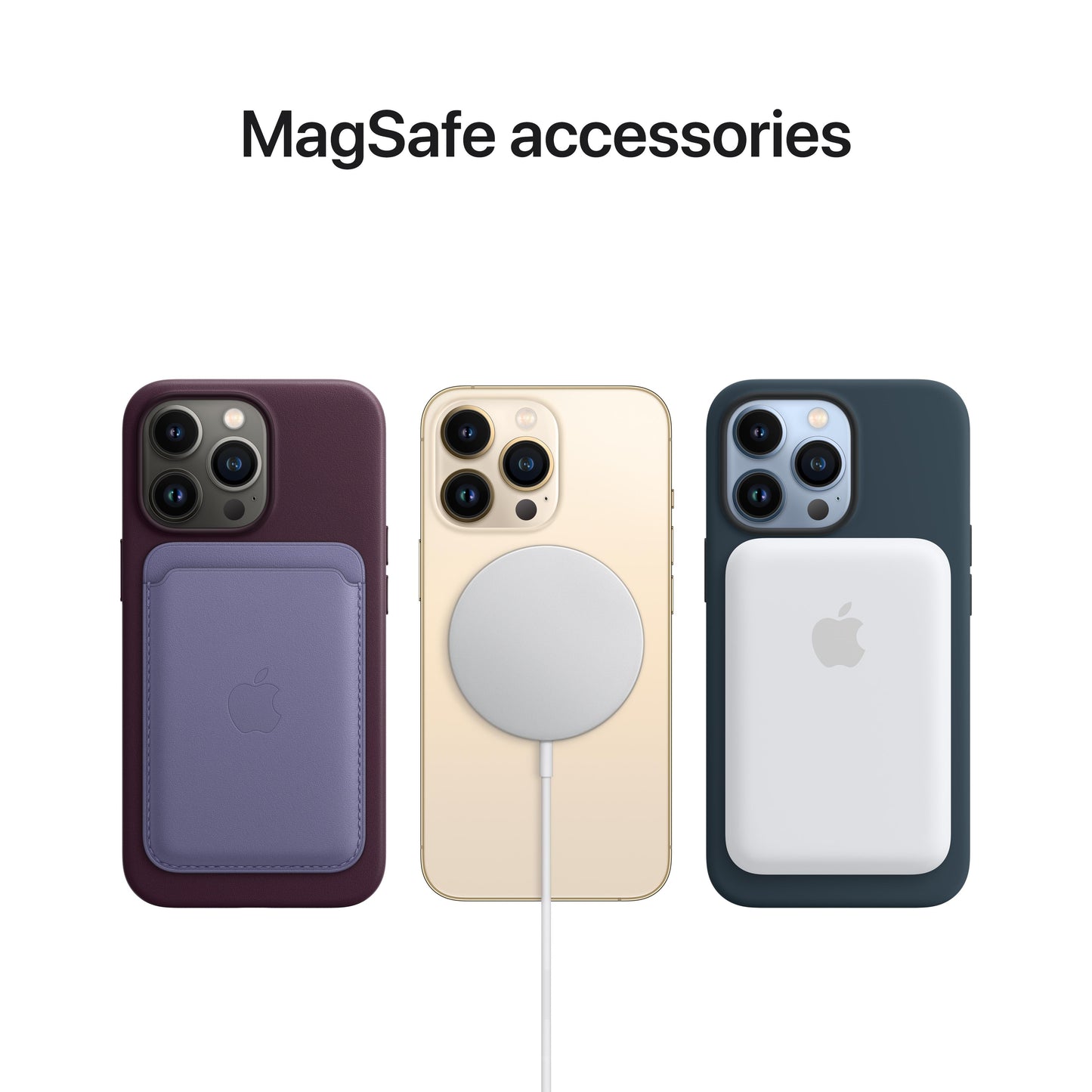 حافظة iPhone 13 الجلدية بتقنية MagSafe‏ - ليلكي داكن