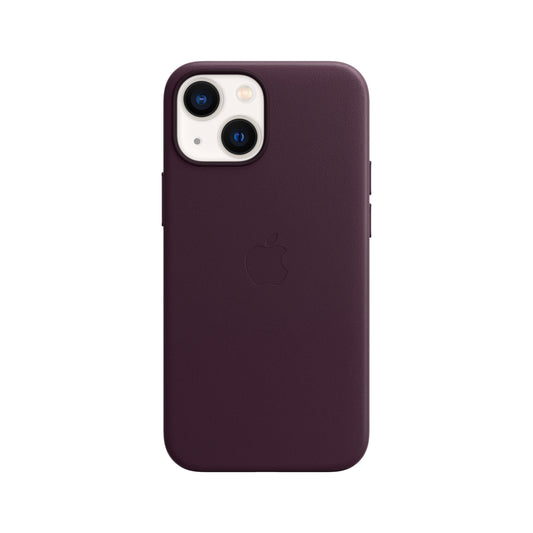 حافظة iPhone 13 mini الجلدية بتقنية MagSafe‏ - لون ليلكي داكن