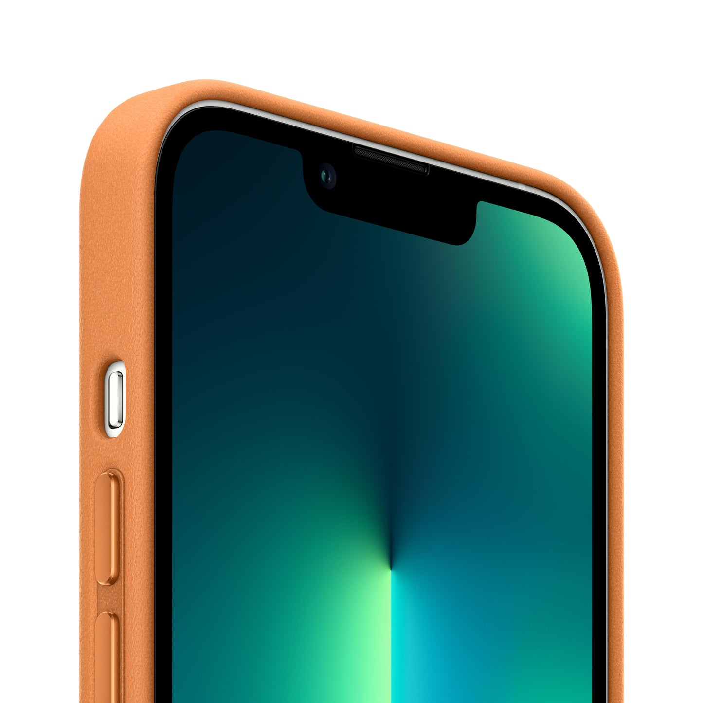 حافظة iPhone 13 pro Max الجلدية بتقنية MagSafe‏ - بني ذهبي