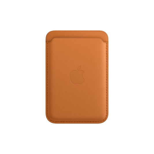 محفظة iPhone جلدية بتقنية ‏MagSafe‏ - بني ذهبي