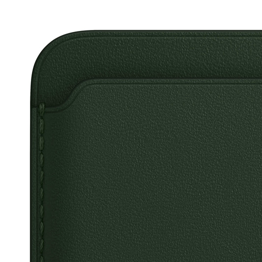 iPhone Leather Wallet with MagSafe - Sequoia Green
