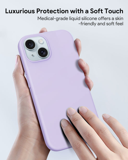 AUKEY Magnetic Hrd-Shell Phone Case Midnight iPhone 15 Plus Pink