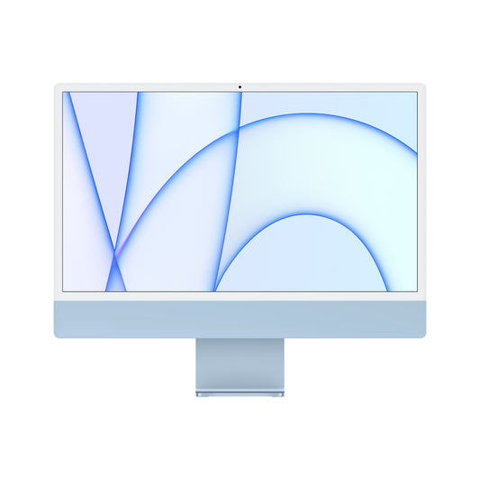 iMac مقاس 24 انش مع شاشة Retina 4.5K: شريحة Apple M1 مع وحدة معالجة مركزية 8 نوى ووحدة معالجة الرسومات 8 نوى، 256 جيجابايت - أزرق