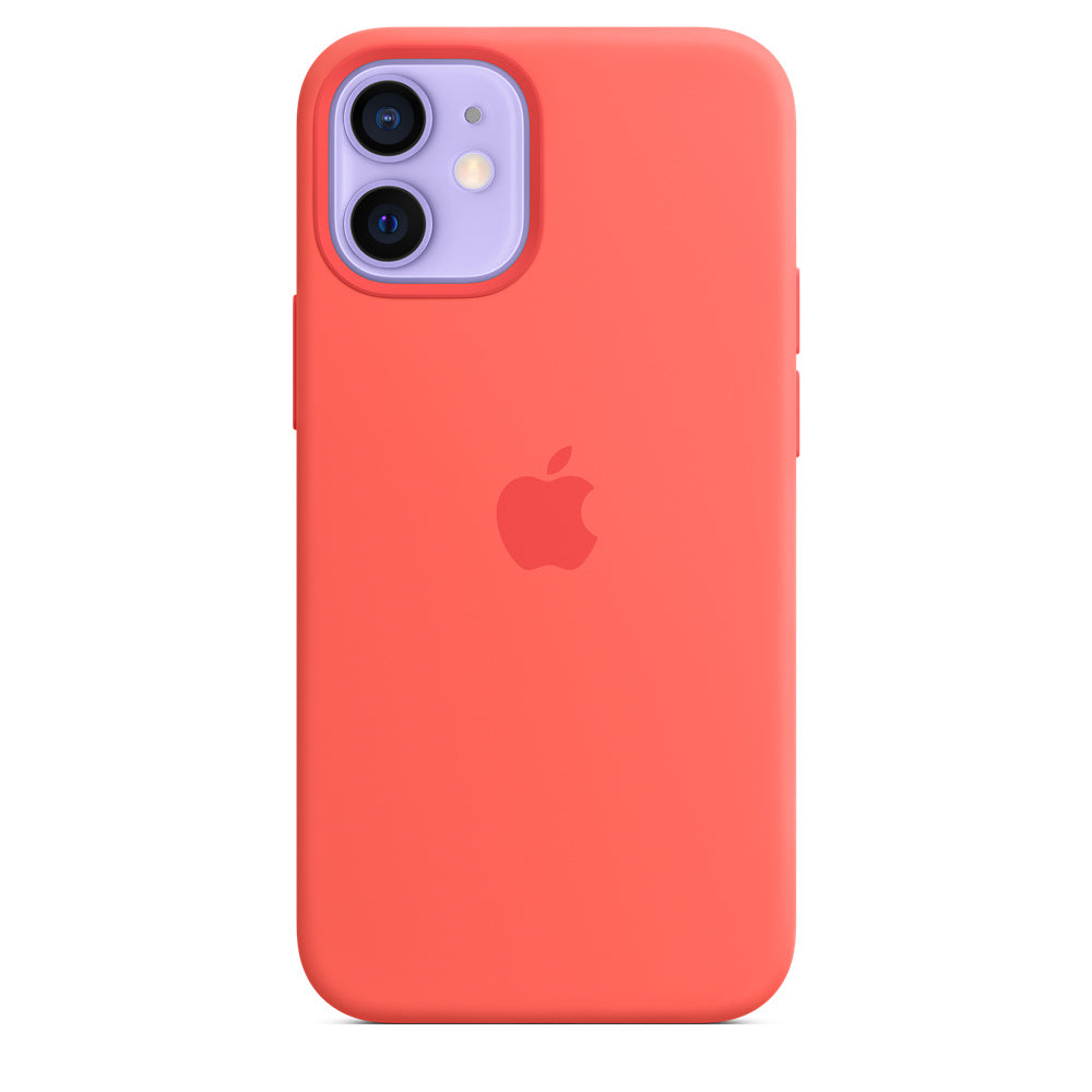 iPhone 12 mini Silicone Case with MagSafe - Pink Citrus