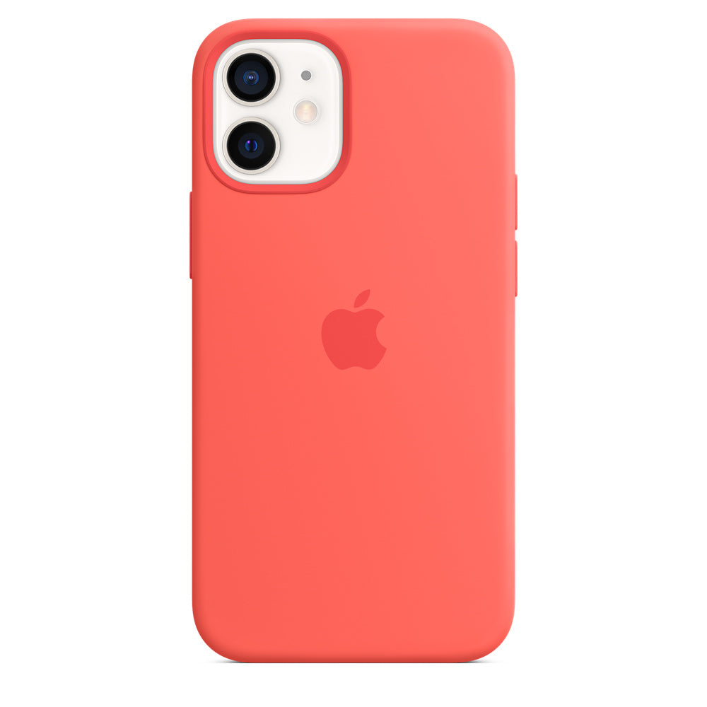 حافظة حماية لهاتف iPhone 12 Mini سيليكون من Apple بتقنية MagSafe (iPhone 12 Mini) وردي