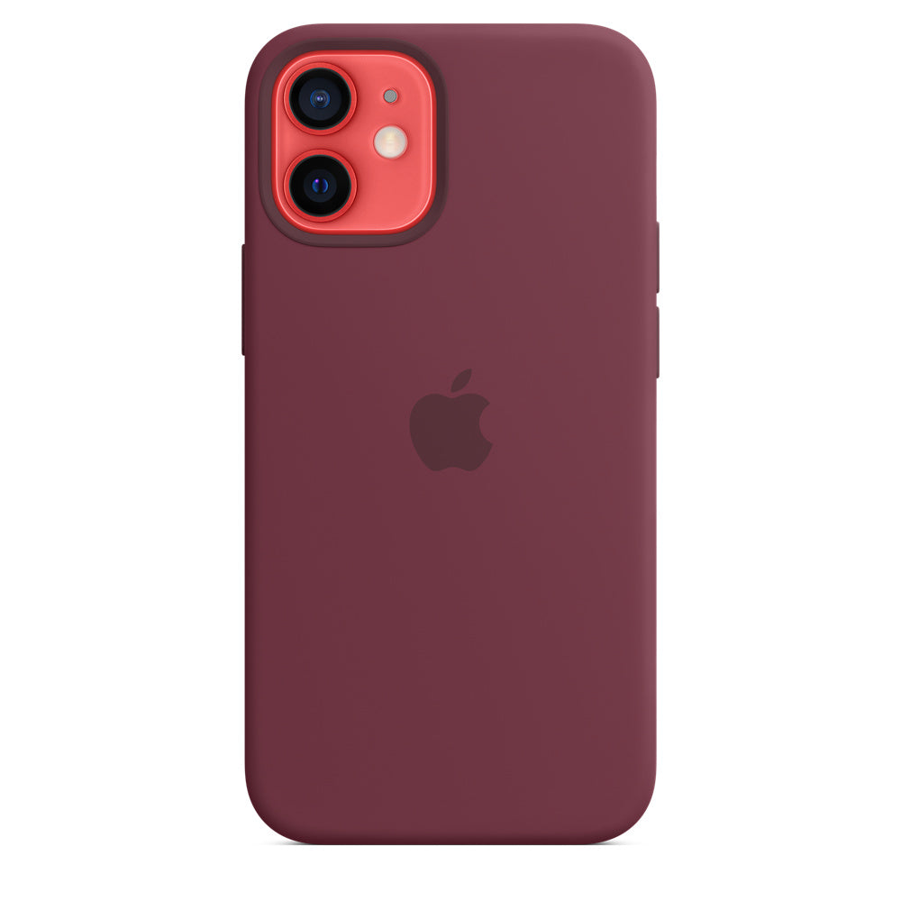 iPhone 12 mini Silicone Case with MagSafe Plum