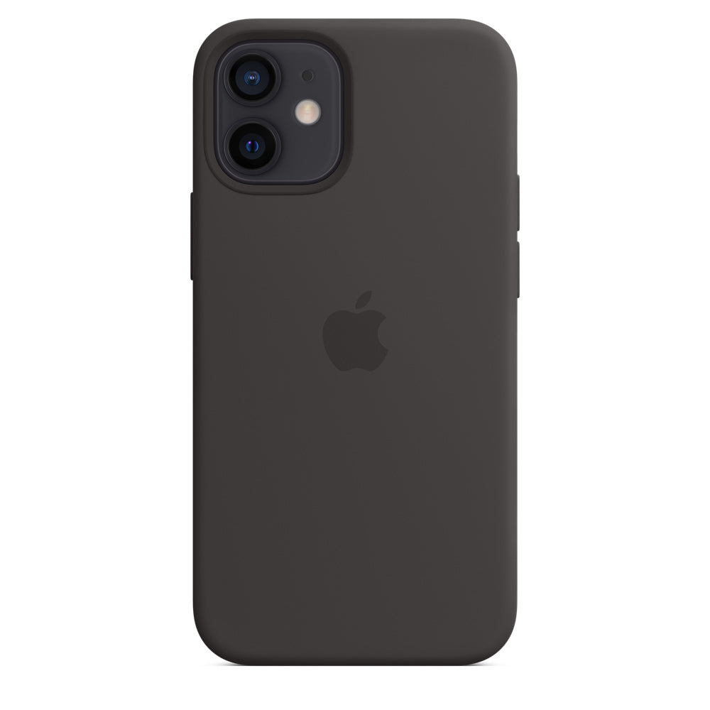 حافظة حماية لهاتف iPhone 12 Mini سيليكون من Apple بتقنية MagSafe (iPhone 12 Mini) أسود