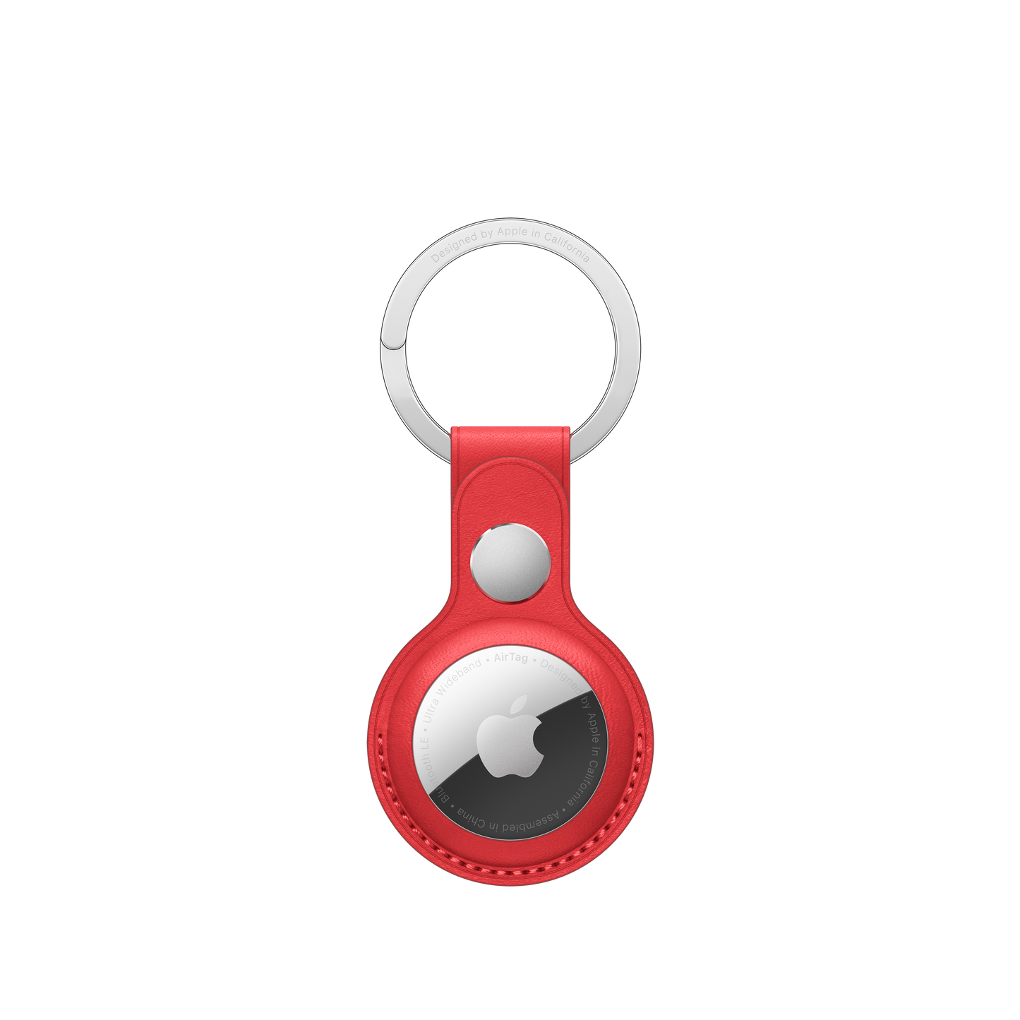 AirTag Leather Key Ring - (PRODUCT)RED